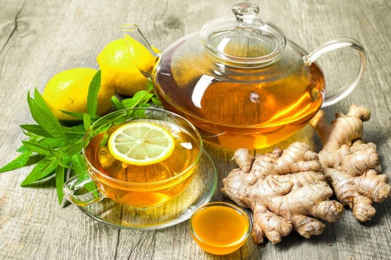 Tea with lemon and ginger helps to put a man's metabolism in order